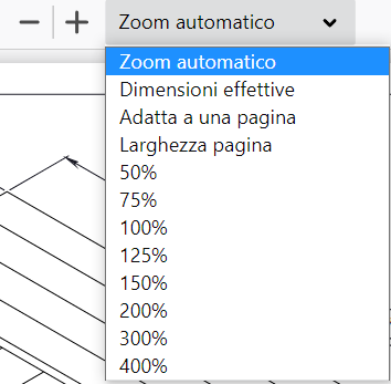 selezione dello zoom in PDF.js