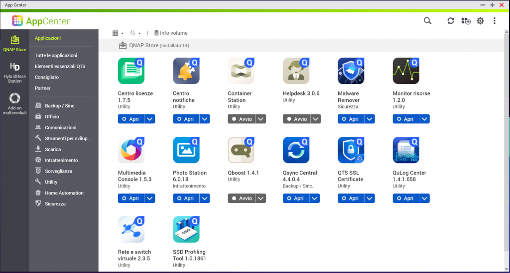 QNAP QTS App Center