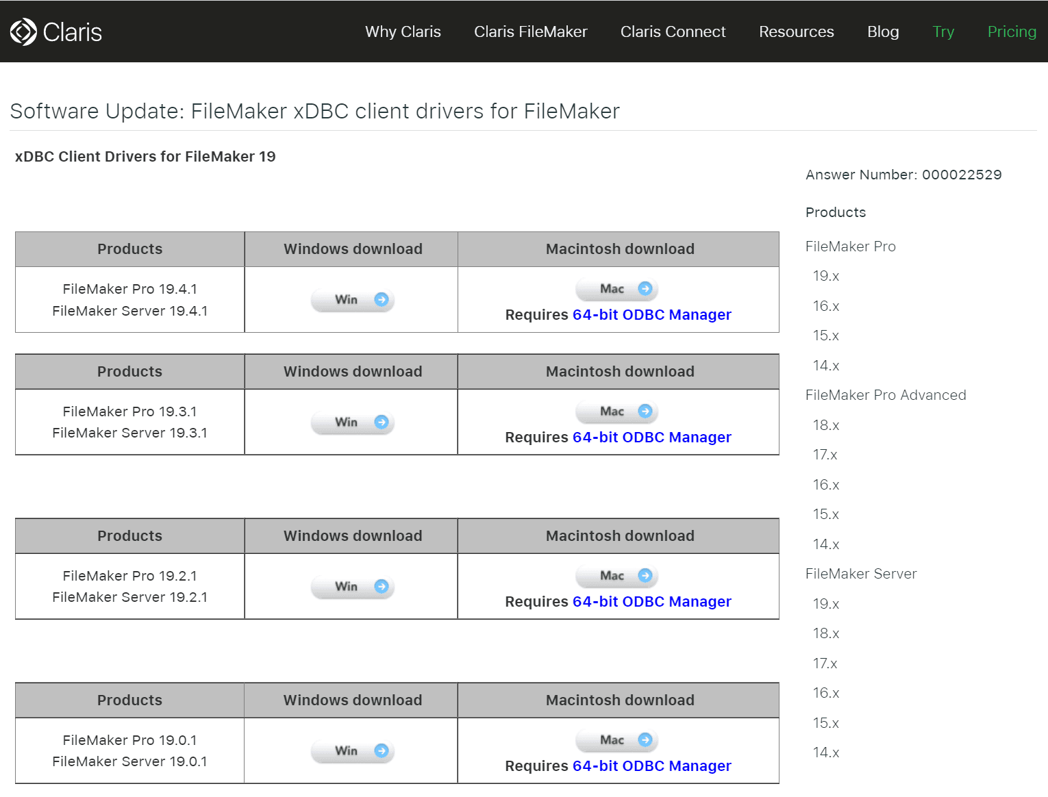 FileMaker 19 xDBC problem on Windows: solved! - Alessandro Scola Tech Blog